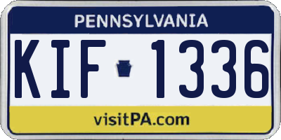 PA license plate KIF1336