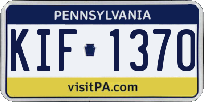 PA license plate KIF1370