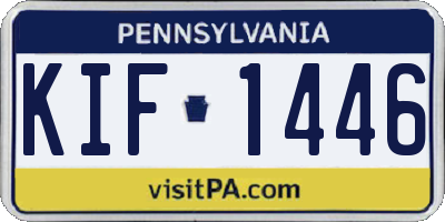 PA license plate KIF1446