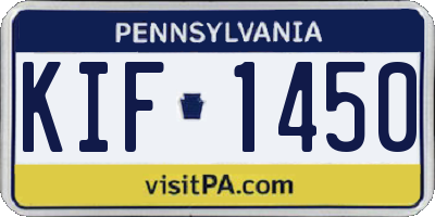 PA license plate KIF1450