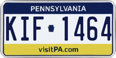 PA license plate KIF1464