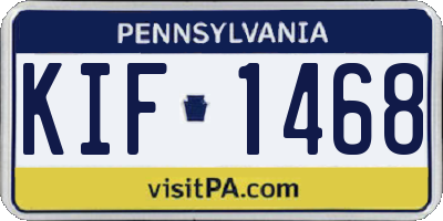PA license plate KIF1468