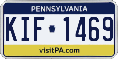 PA license plate KIF1469