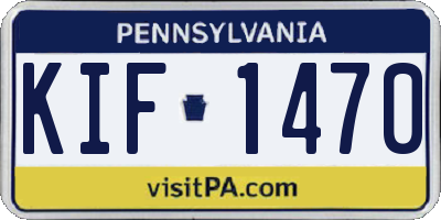 PA license plate KIF1470