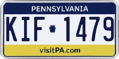 PA license plate KIF1479