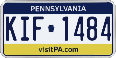 PA license plate KIF1484
