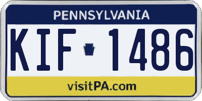 PA license plate KIF1486