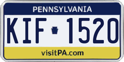 PA license plate KIF1520