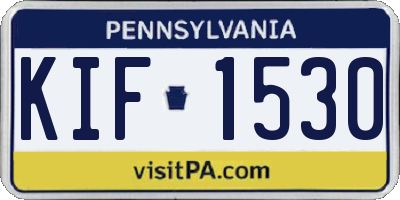 PA license plate KIF1530