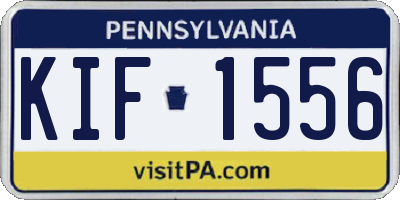 PA license plate KIF1556