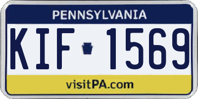 PA license plate KIF1569