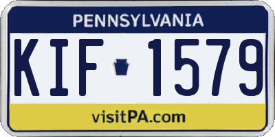 PA license plate KIF1579
