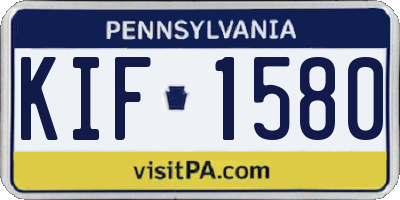 PA license plate KIF1580