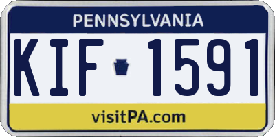 PA license plate KIF1591