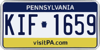 PA license plate KIF1659