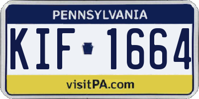 PA license plate KIF1664