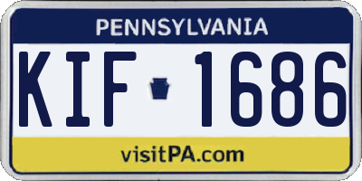PA license plate KIF1686