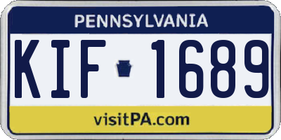 PA license plate KIF1689