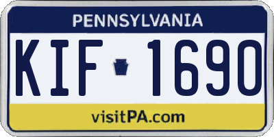 PA license plate KIF1690