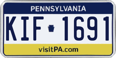 PA license plate KIF1691