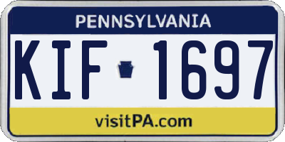 PA license plate KIF1697