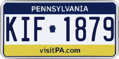 PA license plate KIF1879