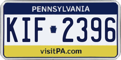 PA license plate KIF2396