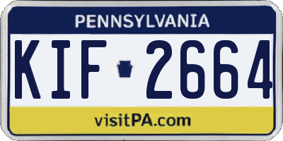 PA license plate KIF2664