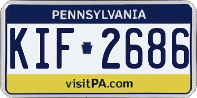 PA license plate KIF2686