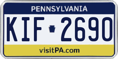 PA license plate KIF2690