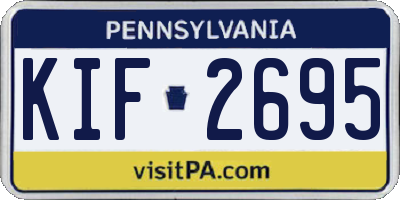 PA license plate KIF2695