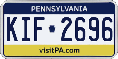 PA license plate KIF2696