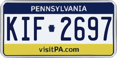 PA license plate KIF2697