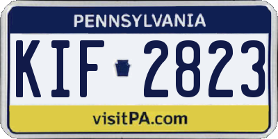 PA license plate KIF2823