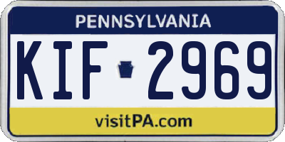 PA license plate KIF2969