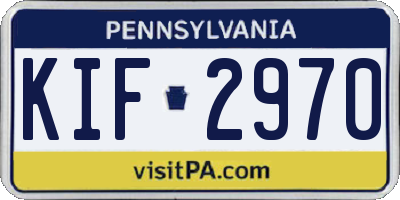 PA license plate KIF2970