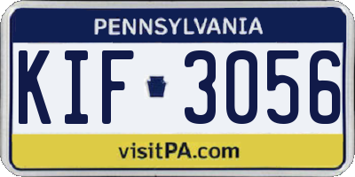 PA license plate KIF3056