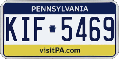 PA license plate KIF5469