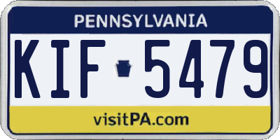 PA license plate KIF5479