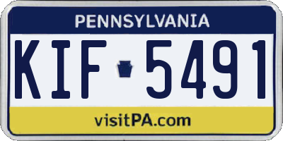 PA license plate KIF5491