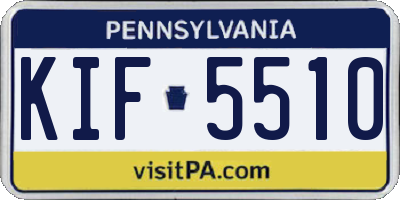 PA license plate KIF5510