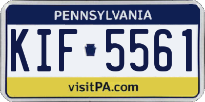 PA license plate KIF5561