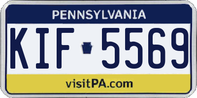 PA license plate KIF5569