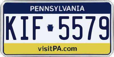 PA license plate KIF5579