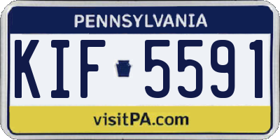 PA license plate KIF5591