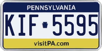 PA license plate KIF5595