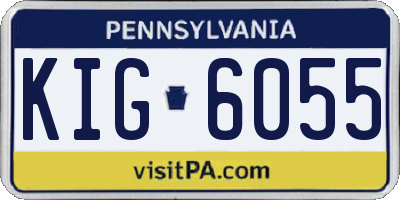 PA license plate KIG6055
