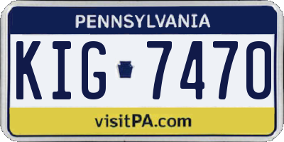 PA license plate KIG7470