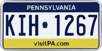 PA license plate KIH1267