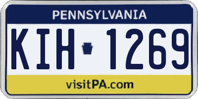 PA license plate KIH1269
